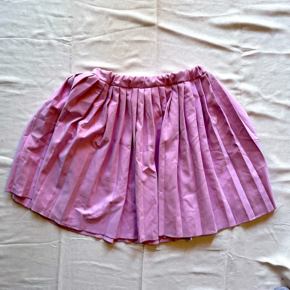 Pleated Pink/Purple Italian bran (VICOLO) skirt